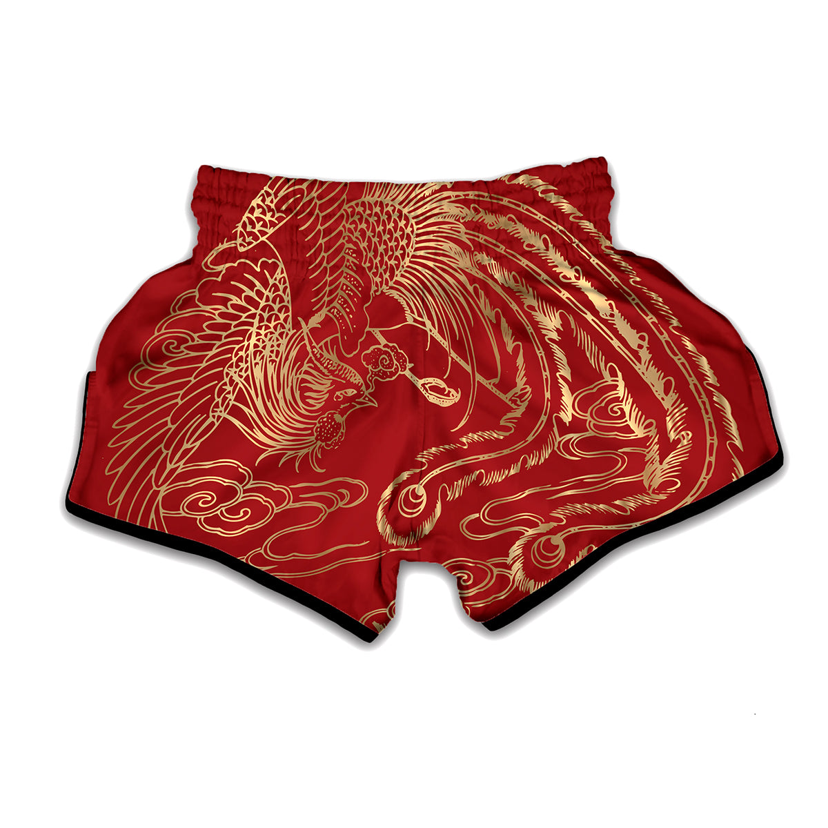Chinese Phoenix Print Muay Thai Boxing Shorts