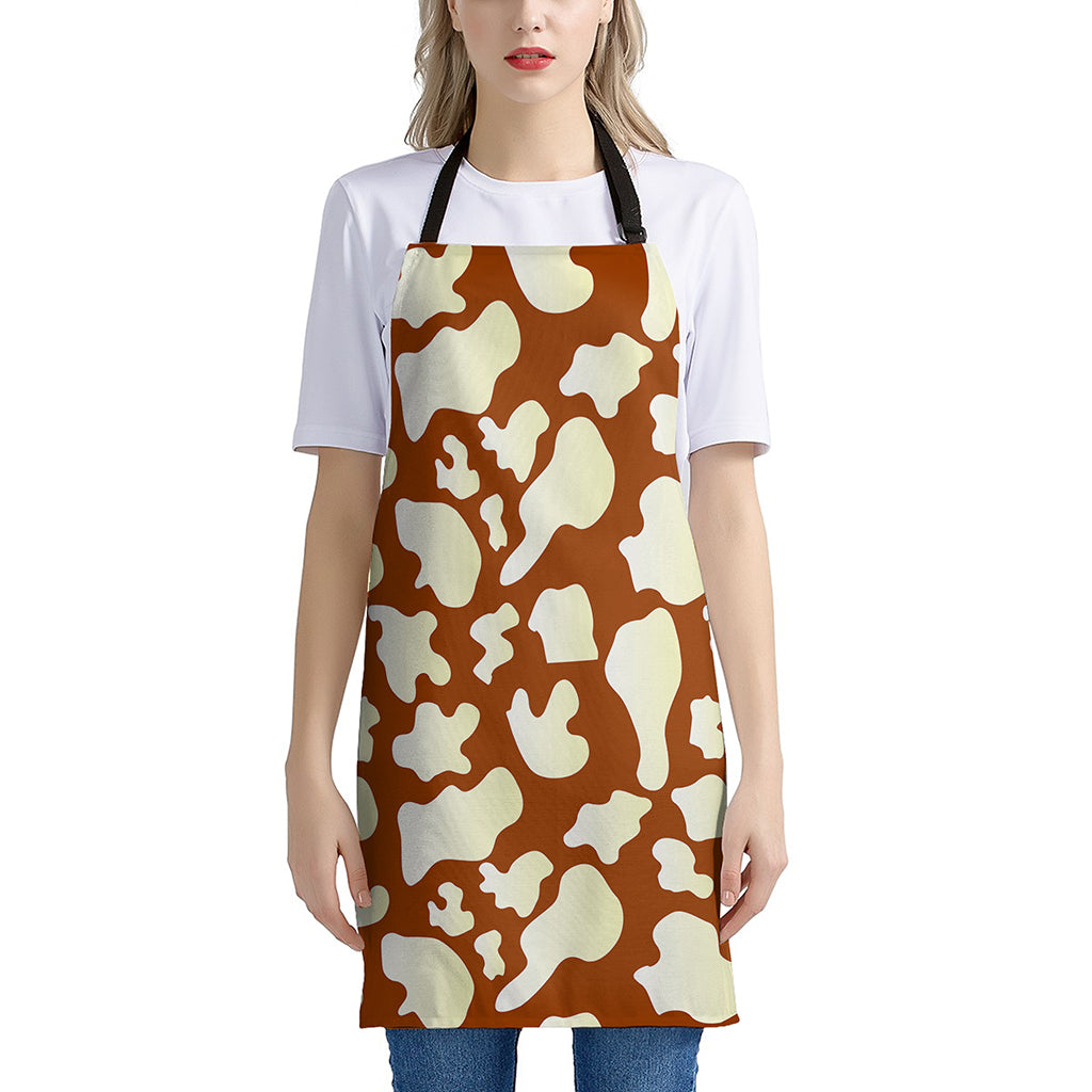 Chocolate And Milk Cow Print Apron