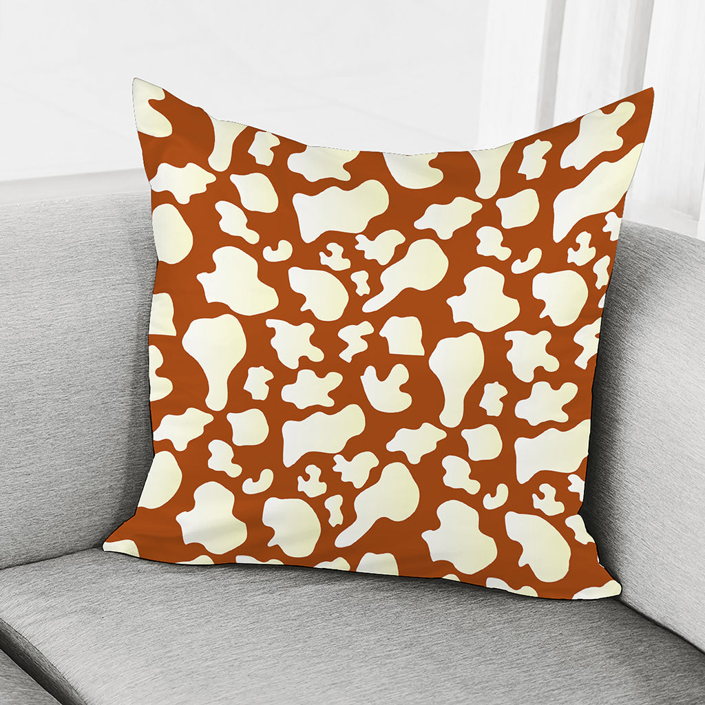 Chocolate And Milk Cow Print Pillow Cover
