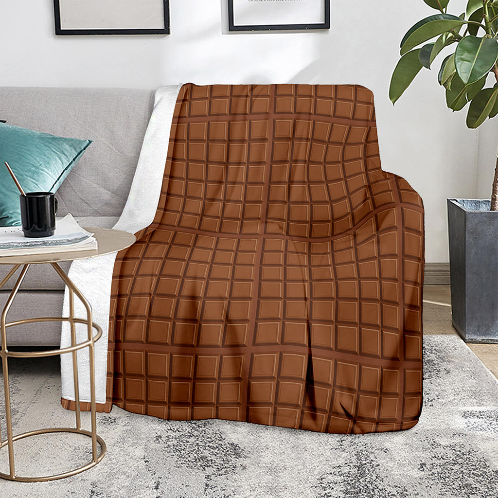 Chocolate Bar Pattern Print Blanket
