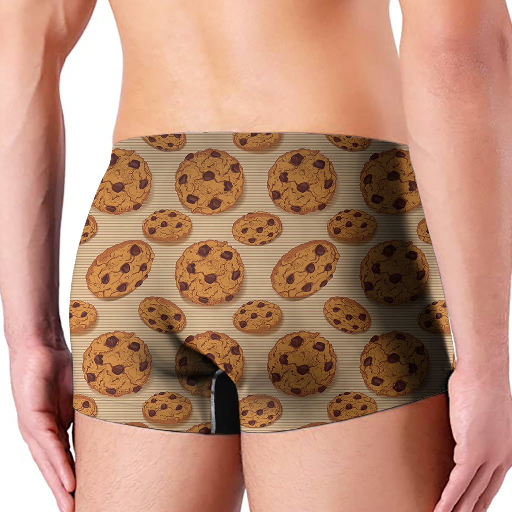 Chocolate Chip Cookie Pattern Print Men's Boxer Briefs