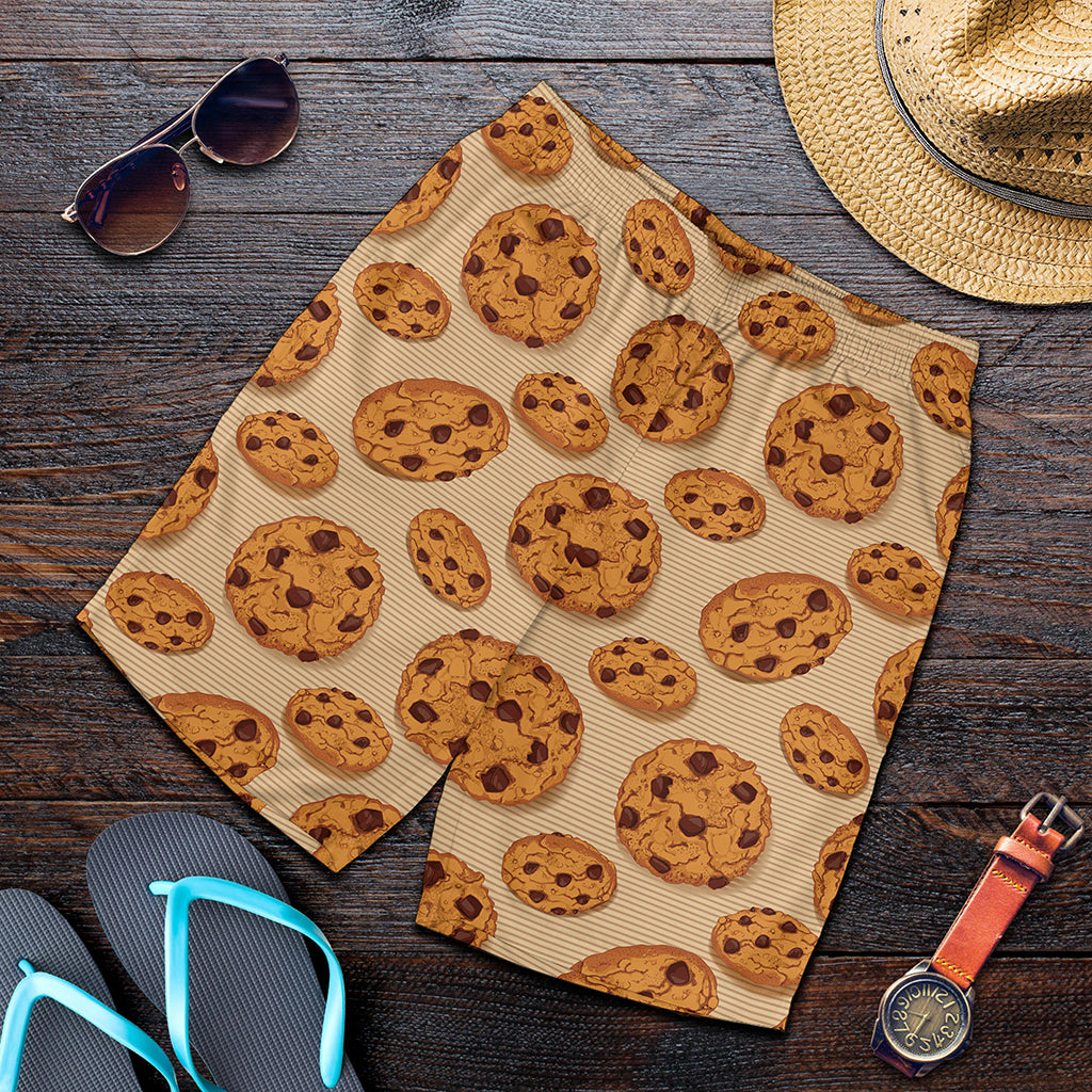 Chocolate Chip Cookie Pattern Print Men's Shorts