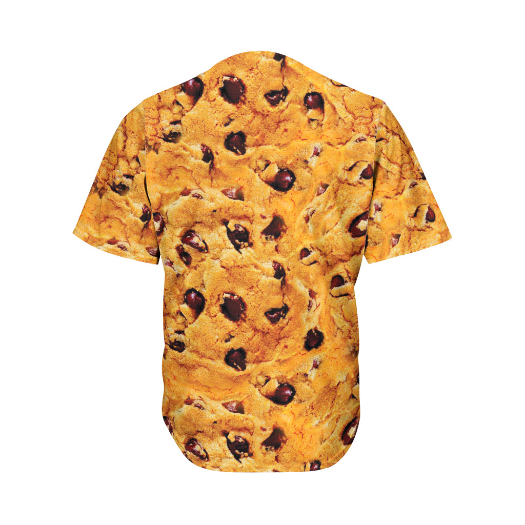 Chocolate Chip Cookie Print Men's Baseball Jersey