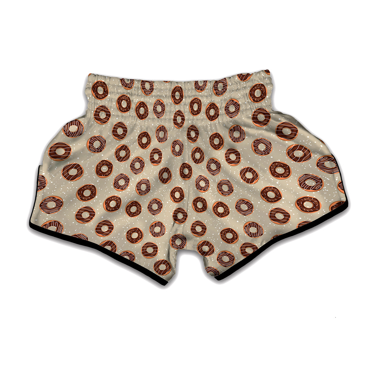 Chocolate Donuts Pattern Print Muay Thai Boxing Shorts
