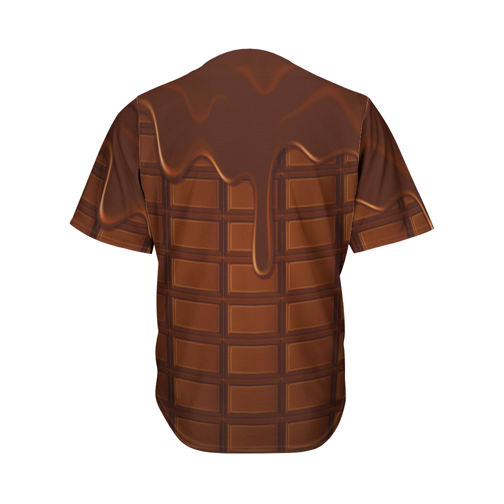 Chocolate Print Men's Baseball Jersey