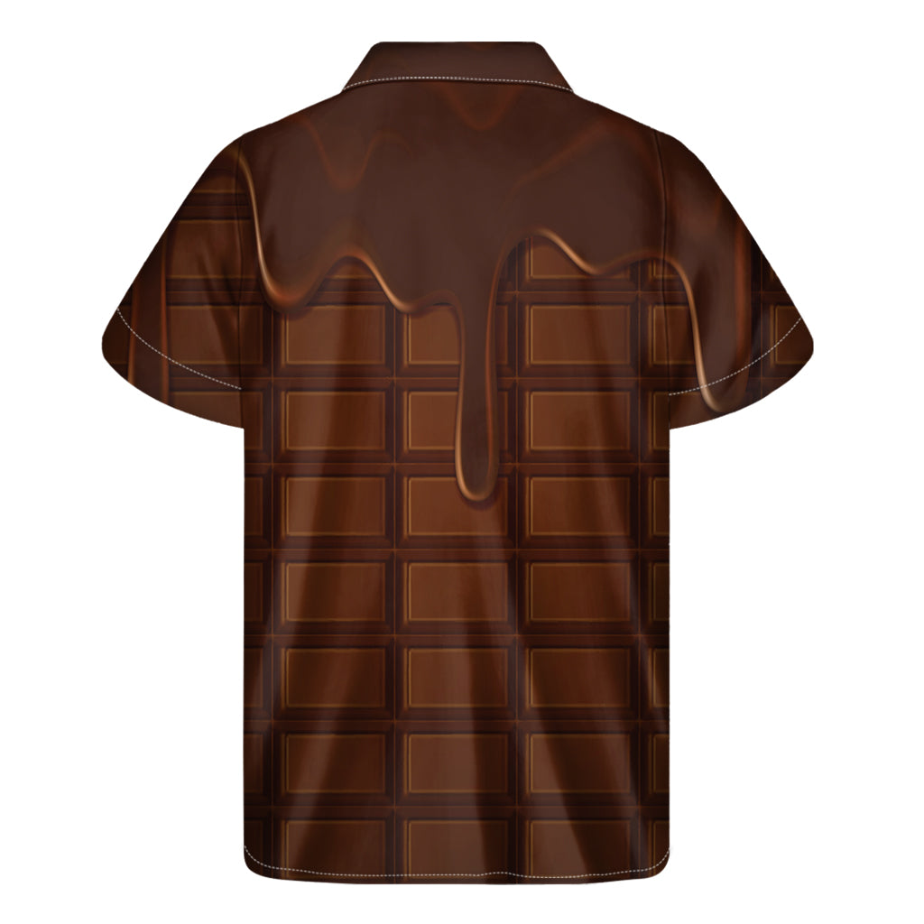 Chocolate Print Men's Short Sleeve Shirt