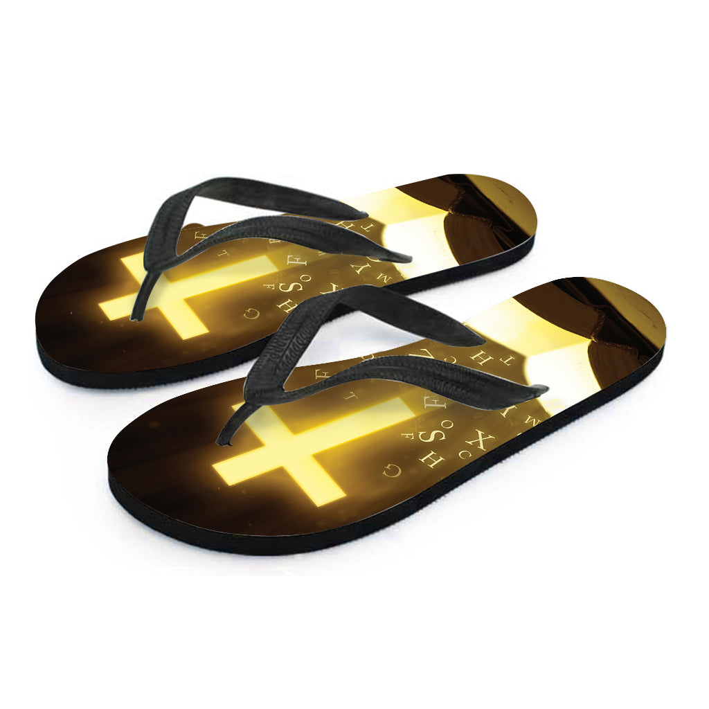 Christian Holy Bible Print Flip Flops