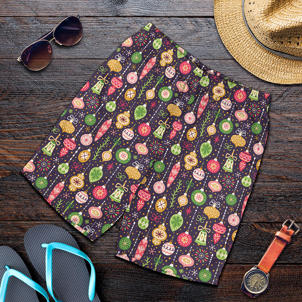 Christmas Baubles Pattern Print Men's Shorts