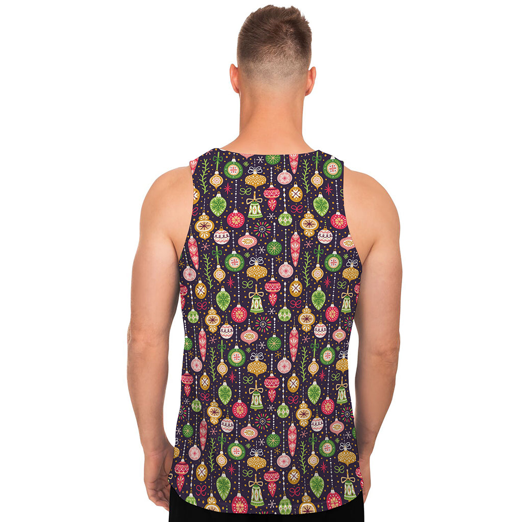 Christmas Baubles Pattern Print Men's Tank Top