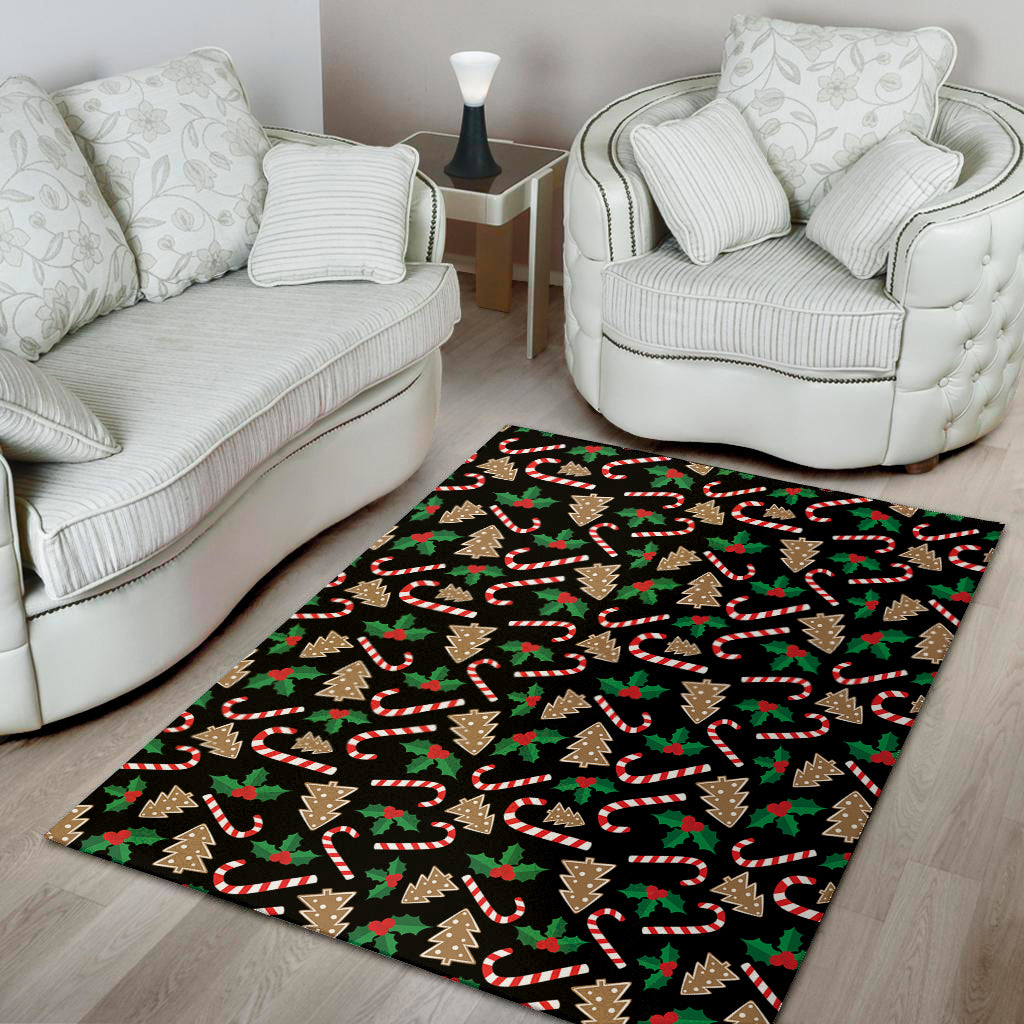 Christmas Cookie And Candy Pattern Print Area Rug