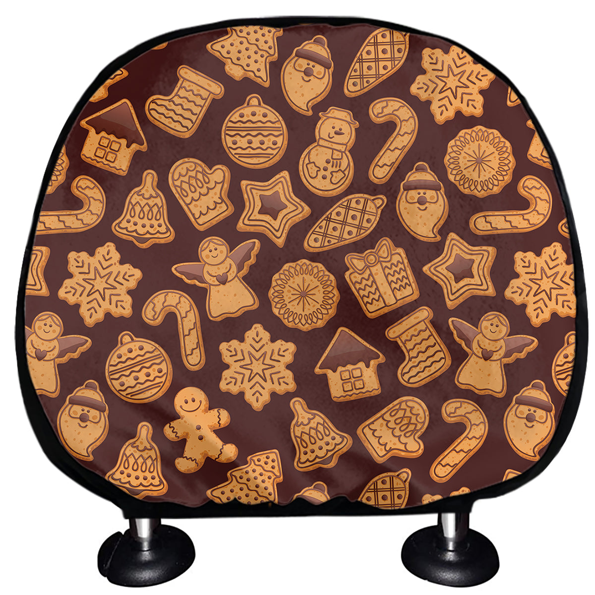 Christmas Cookies Pattern Print Car Headrest Covers