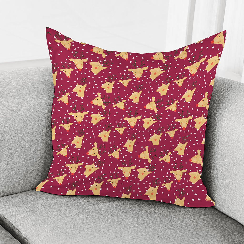 Christmas Deer Pattern Print Pillow Cover