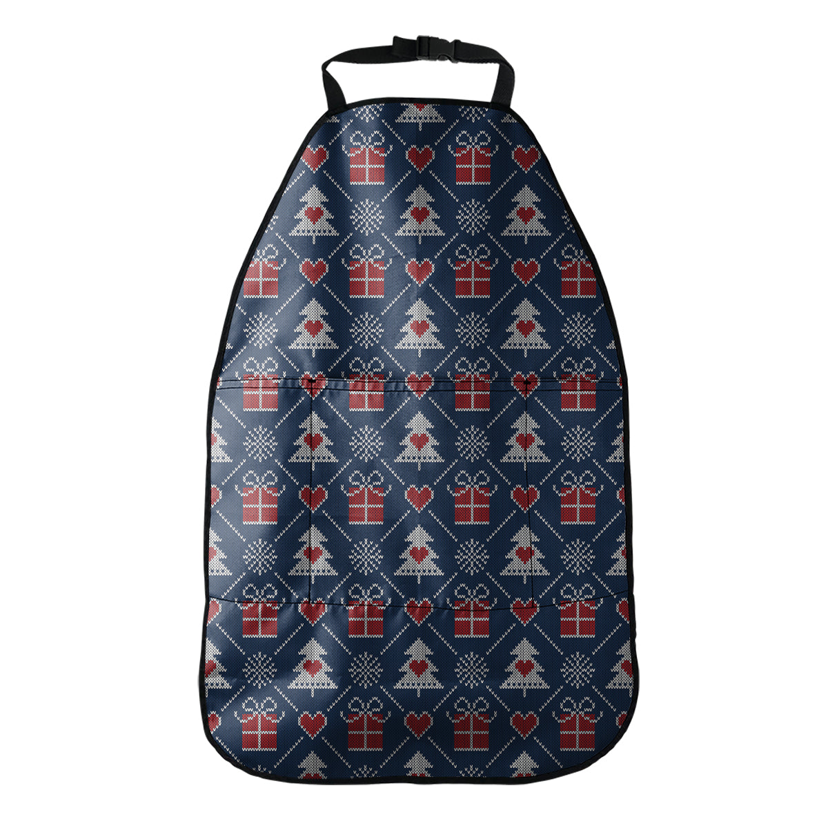Christmas Gift Knitted Pattern Print Car Seat Organizers