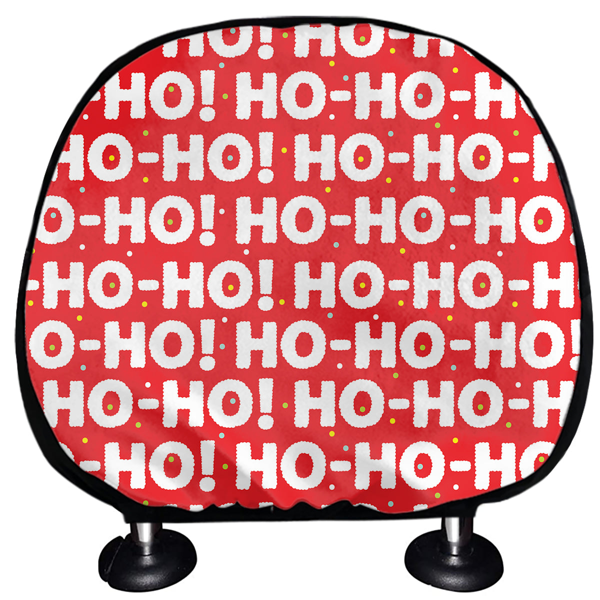Christmas Ho Ho Ho Pattern Print Car Headrest Covers