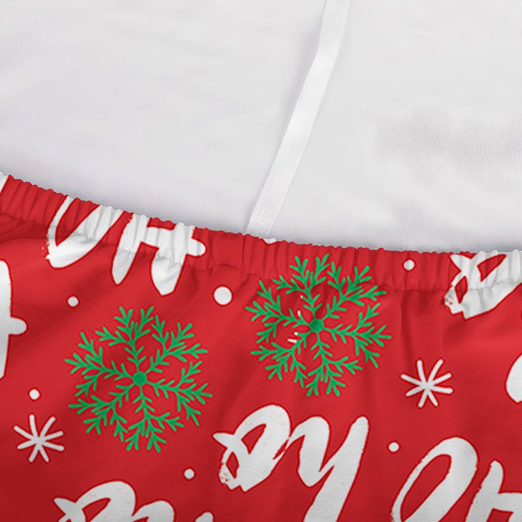 Christmas Hohoho Santa Claus Laugh Print Sofa Cover