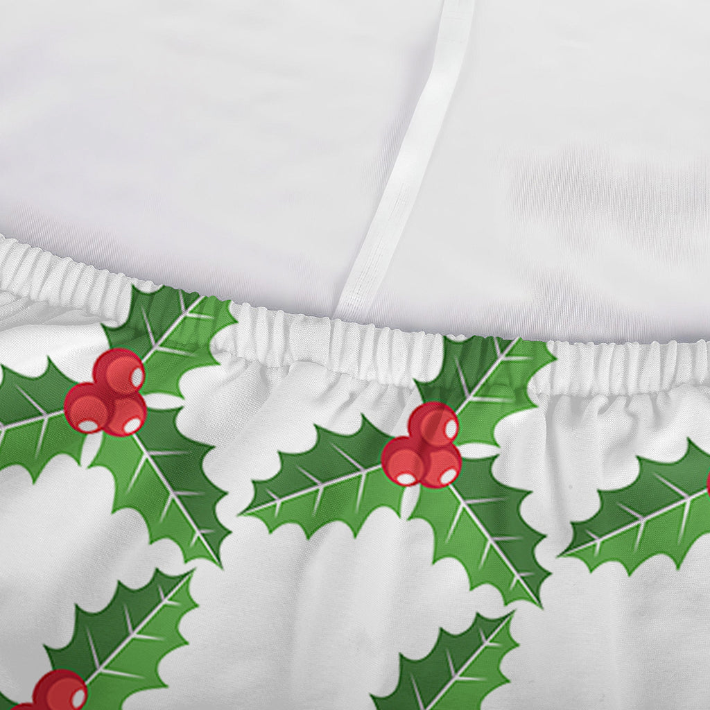 Christmas Holly Berry Pattern Print Sofa Cover