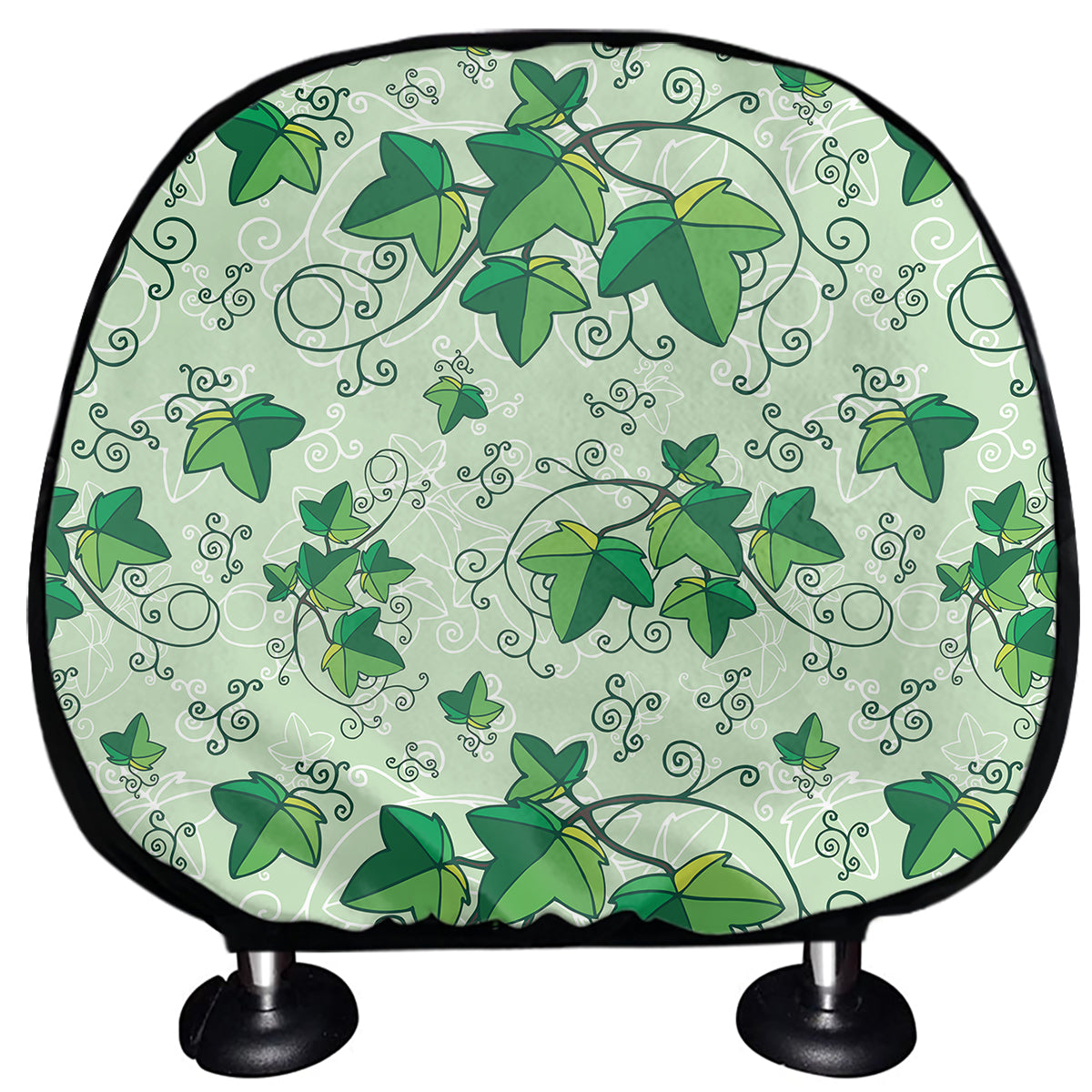 Christmas Ivy Leaf Pattern Print Car Headrest Covers