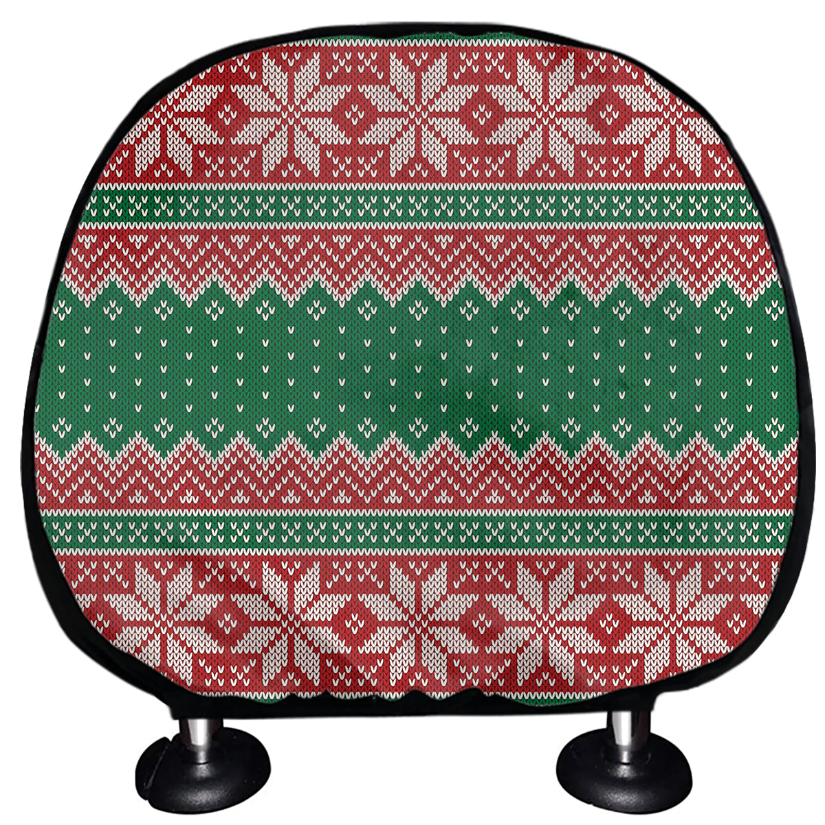 Christmas Knitted Pattern Print Car Headrest Covers