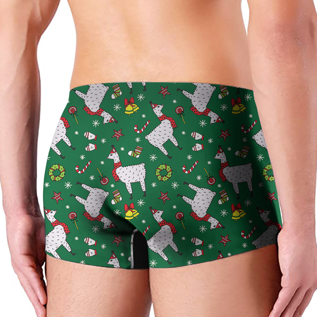 Christmas Llama Pattern Print Men's Boxer Briefs