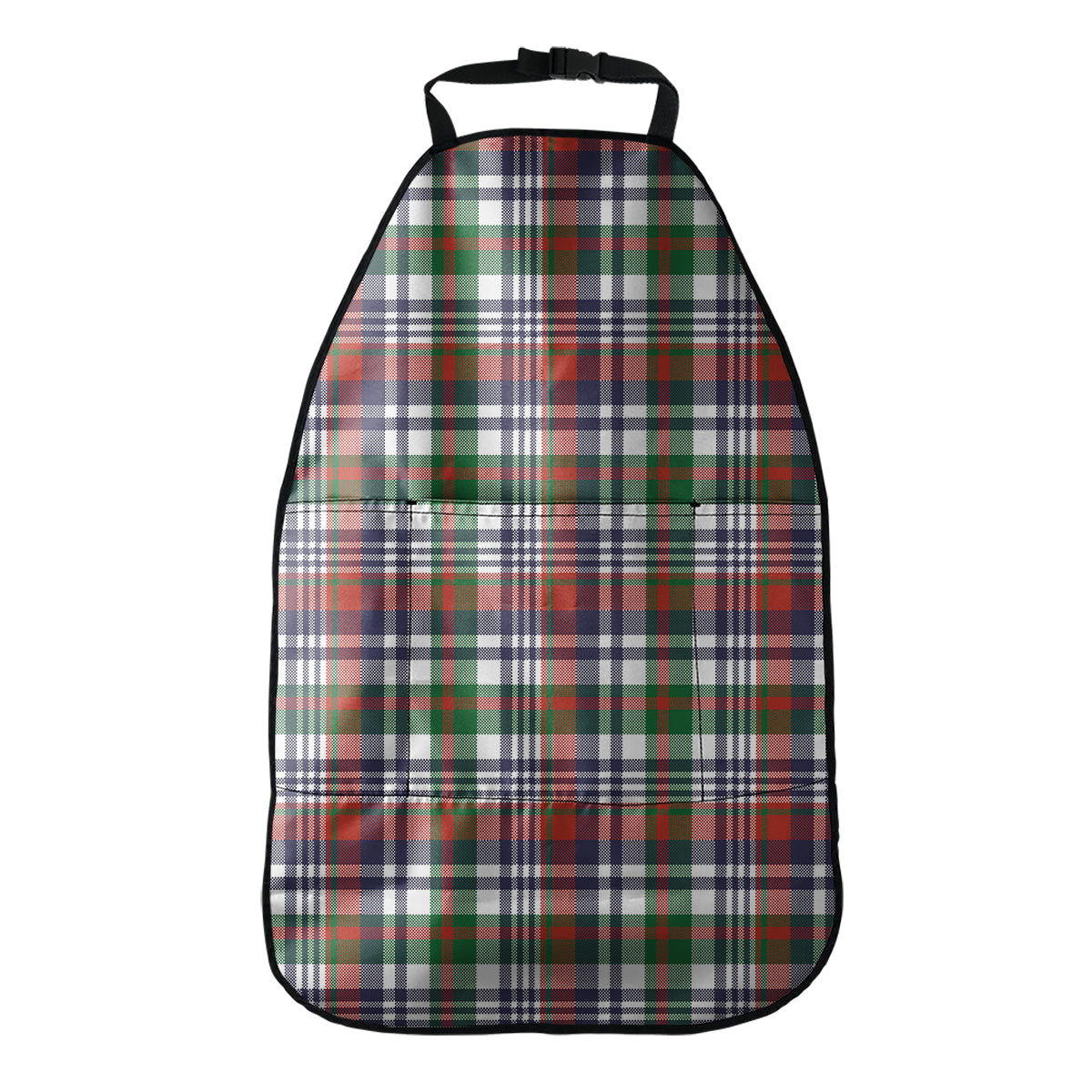 Christmas Madras Plaid Print Car Seat Organizers