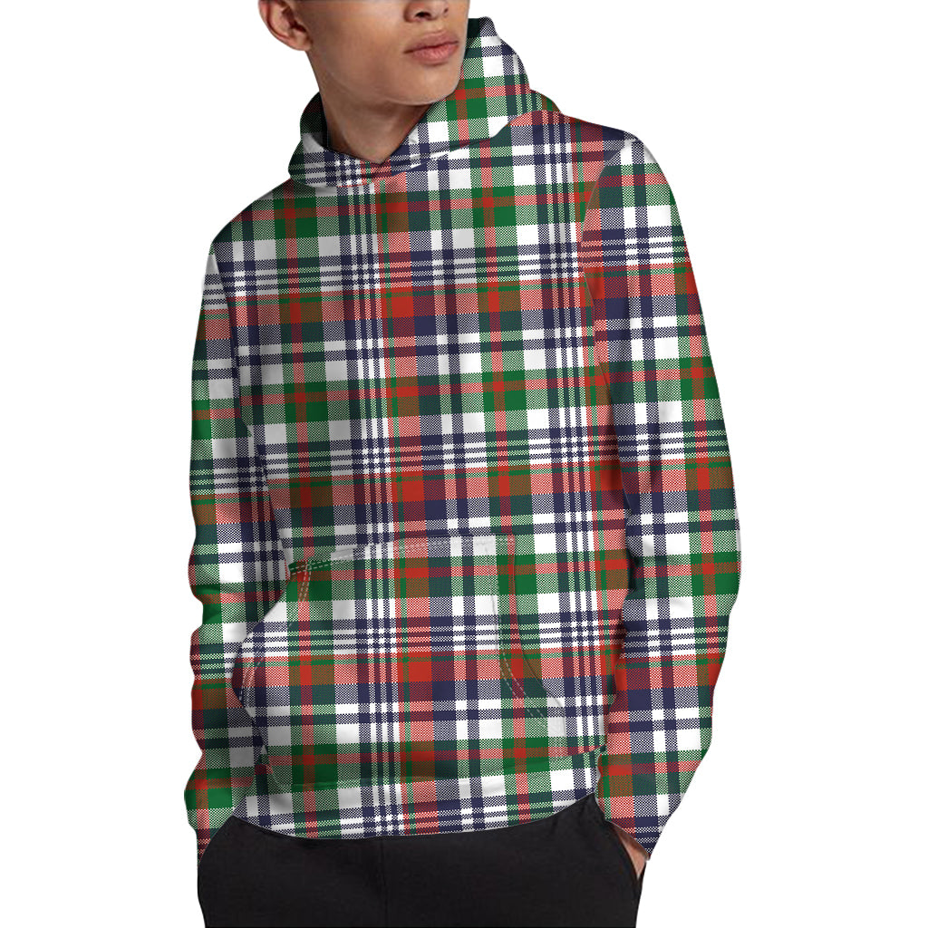Christmas Madras Plaid Print Pullover Hoodie