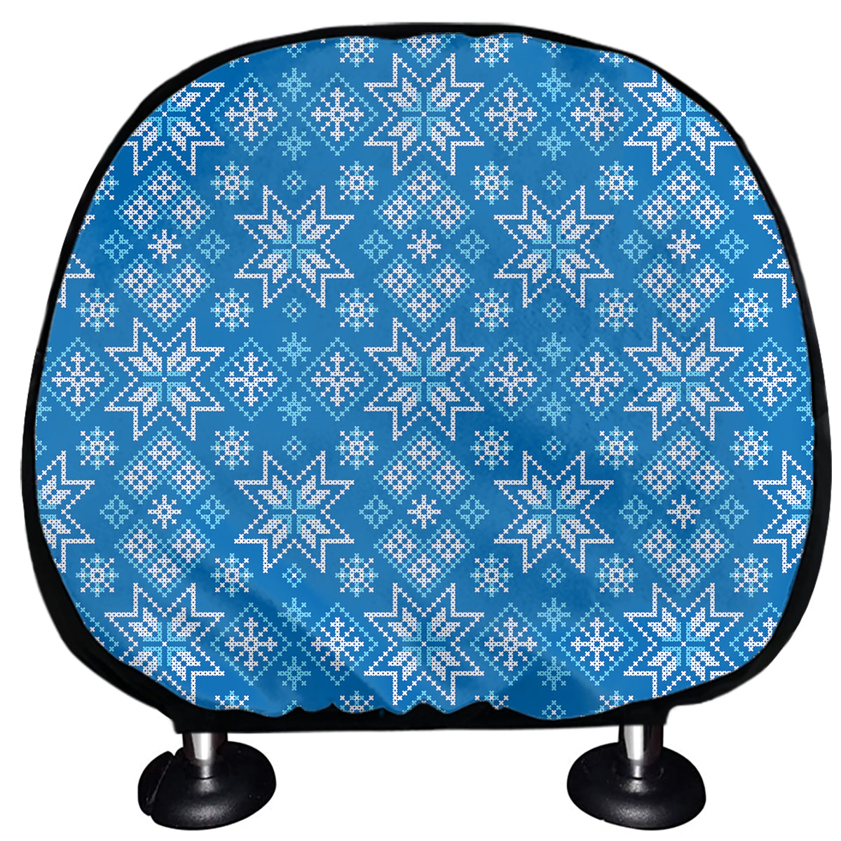Christmas Nordic Knitted Pattern Print Car Headrest Covers