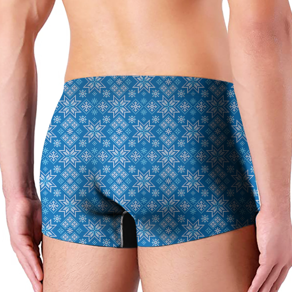 Christmas Nordic Knitted Pattern Print Men's Boxer Briefs