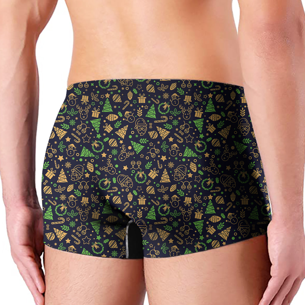 Christmas Party Elements Pattern Print Men's Boxer Briefs