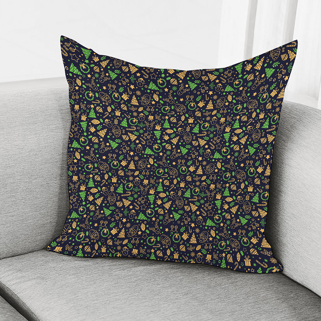 Christmas Party Elements Pattern Print Pillow Cover