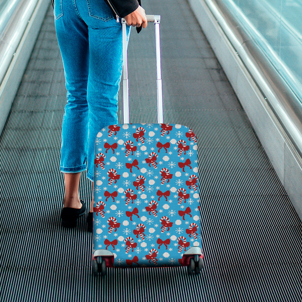 Christmas Party Knitted Pattern Print Luggage Cover