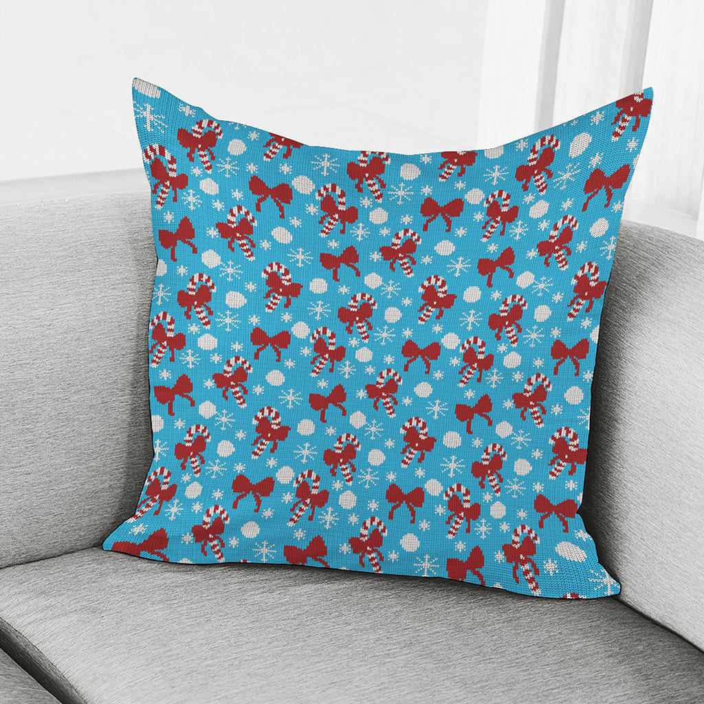 Christmas Party Knitted Pattern Print Pillow Cover