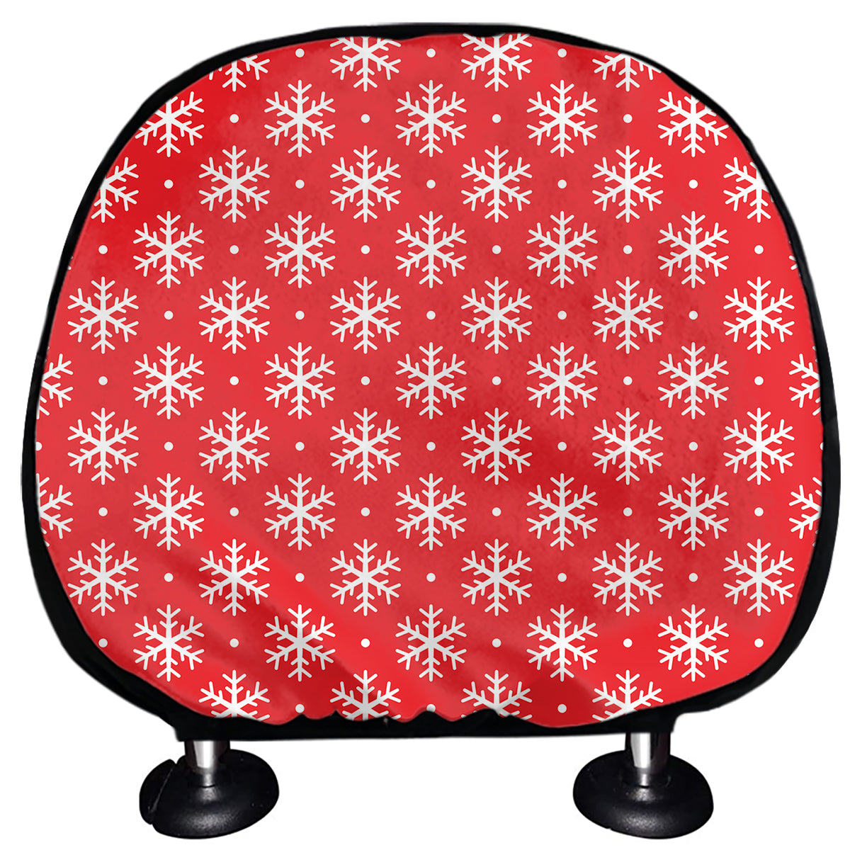 Christmas Snowflake Pattern Print Car Headrest Covers