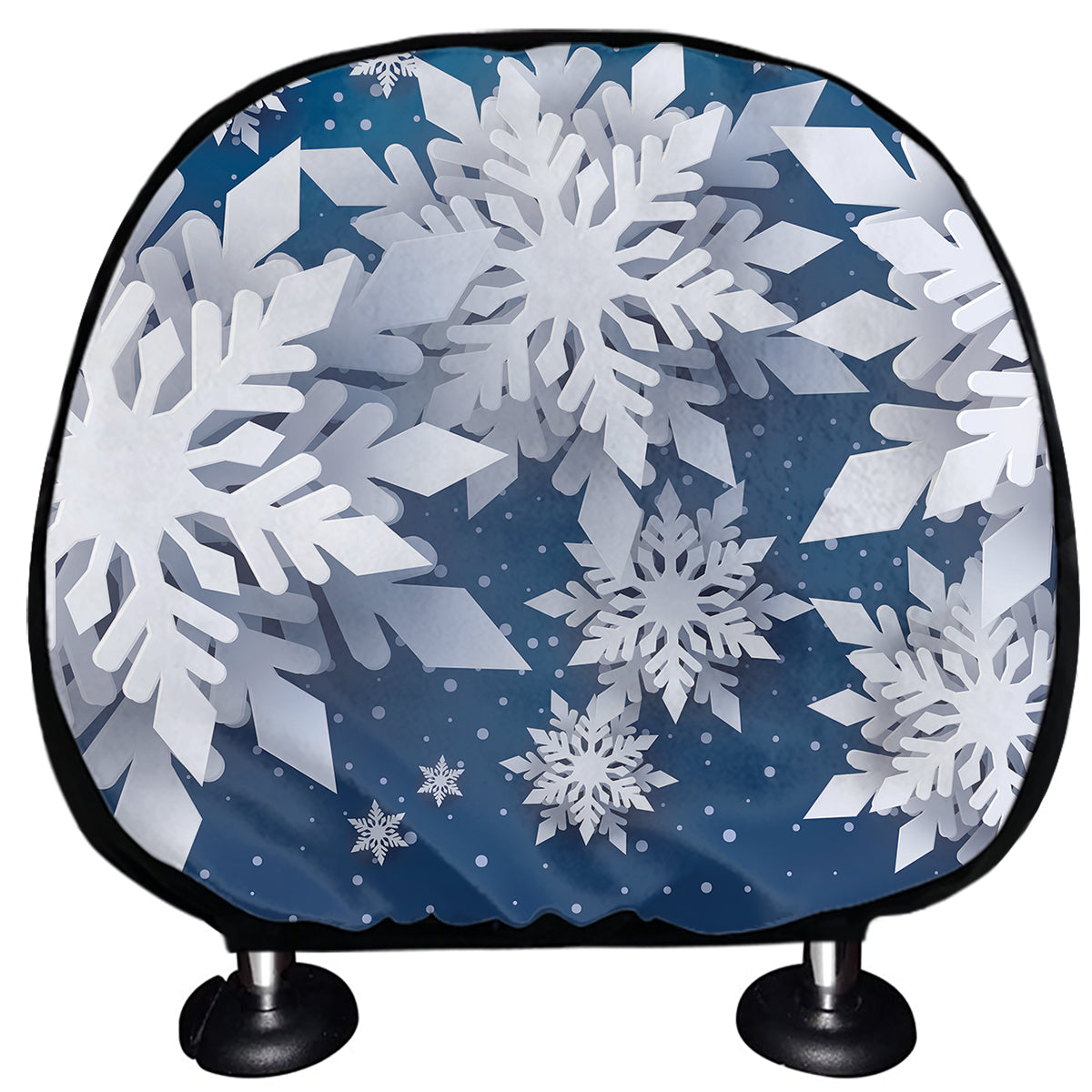 Christmas Snowflake Print Car Headrest Covers