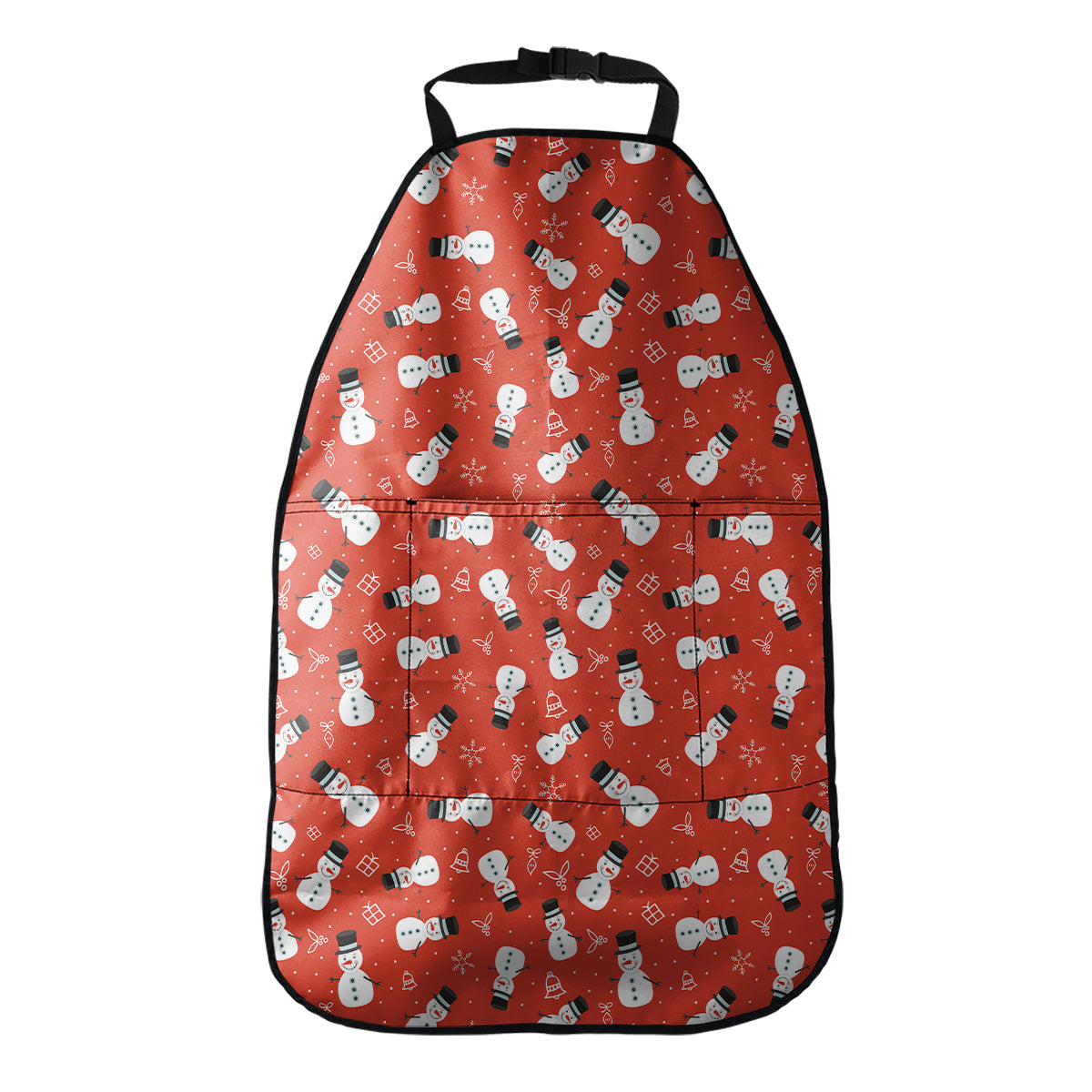 Christmas Snowman Pattern Print Car Seat Organizers