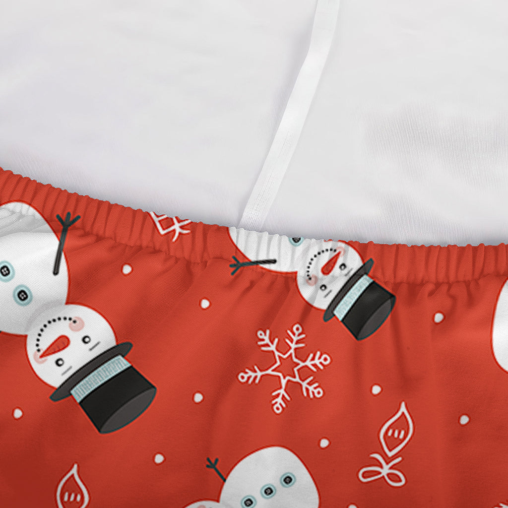 Christmas Snowman Pattern Print Sofa Cover