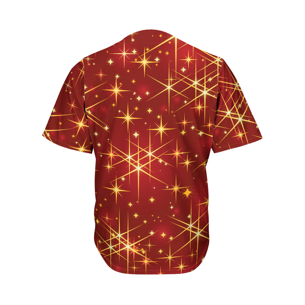 Christmas Sparkle Print Men's Baseball Jersey