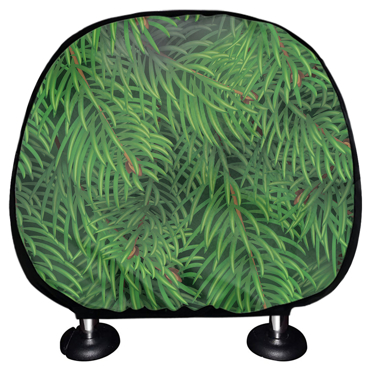 Christmas Tree Branches Print Car Headrest Covers
