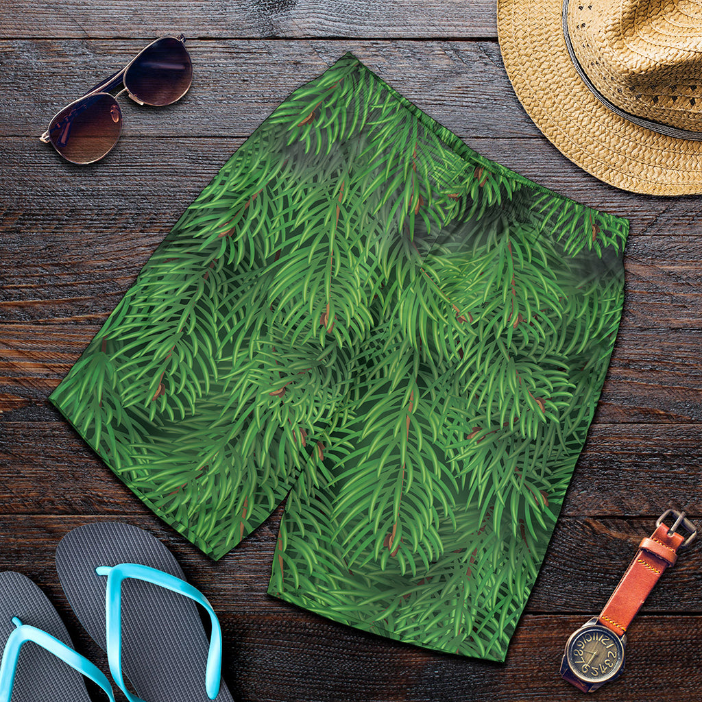 Christmas Tree Branches Print Men's Shorts