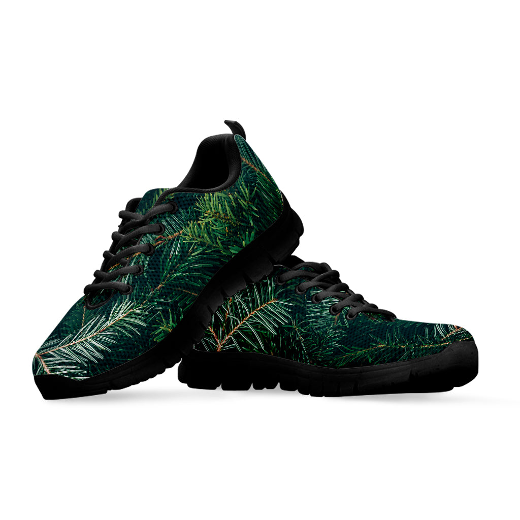 Christmas Tree Print Black Sneakers