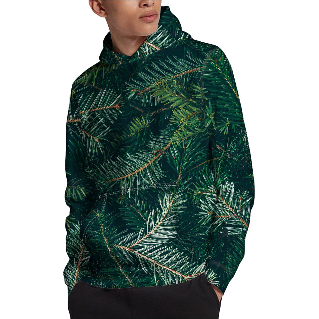 Christmas Tree Print Pullover Hoodie