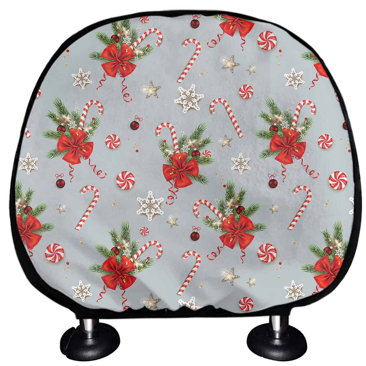 Christmas Winter Holiday Pattern Print Car Headrest Covers