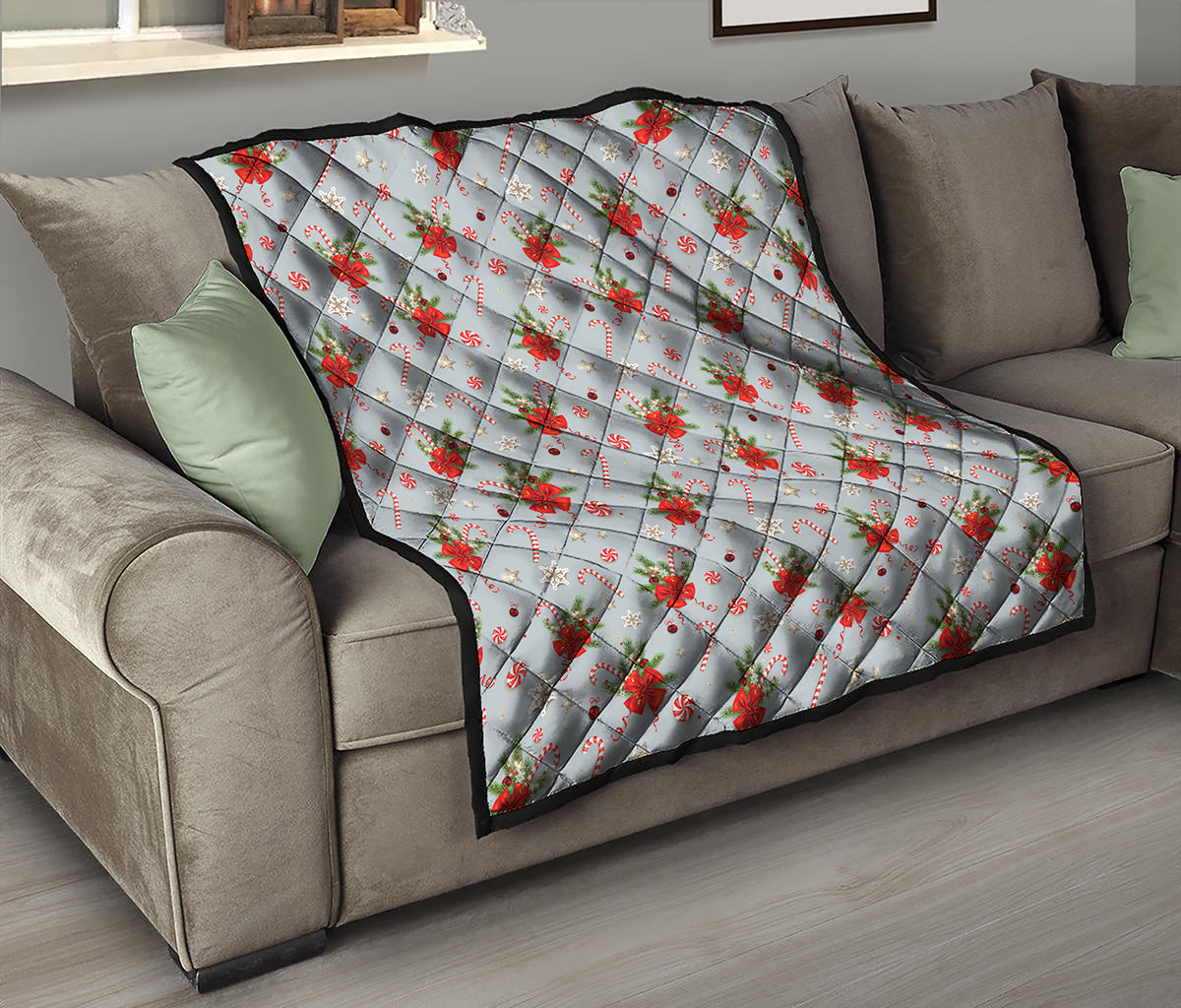 Christmas Winter Holiday Pattern Print Quilt