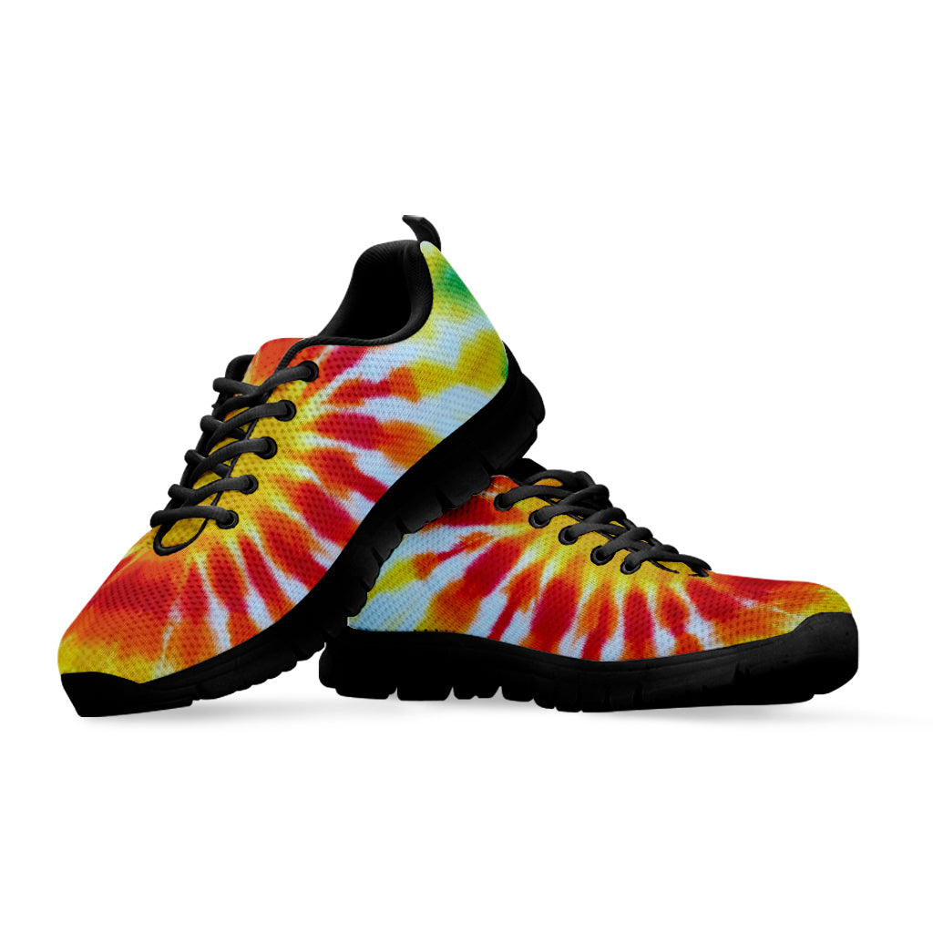 Circle Tie Dye Print Black Sneakers