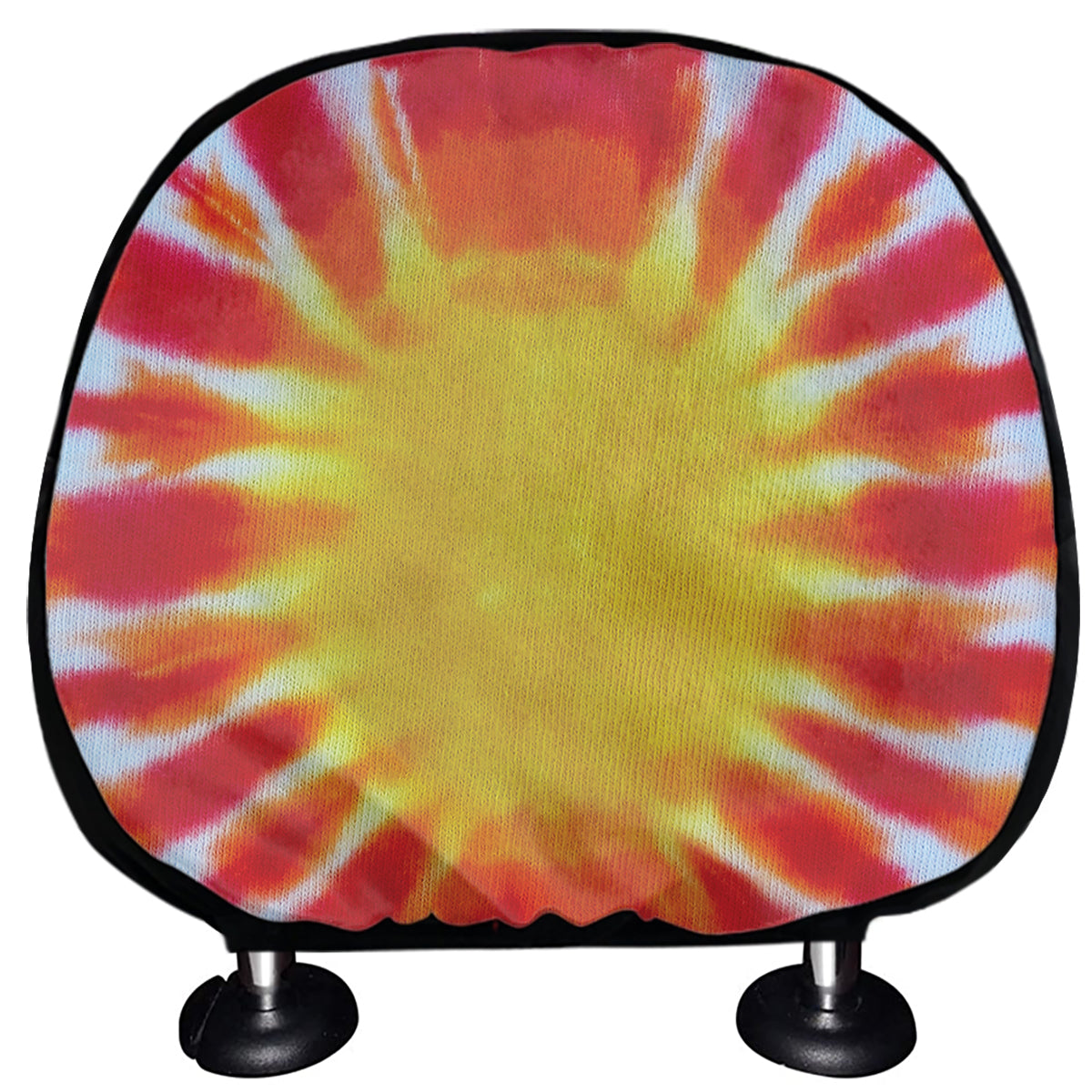 Circle Tie Dye Print Car Headrest Covers