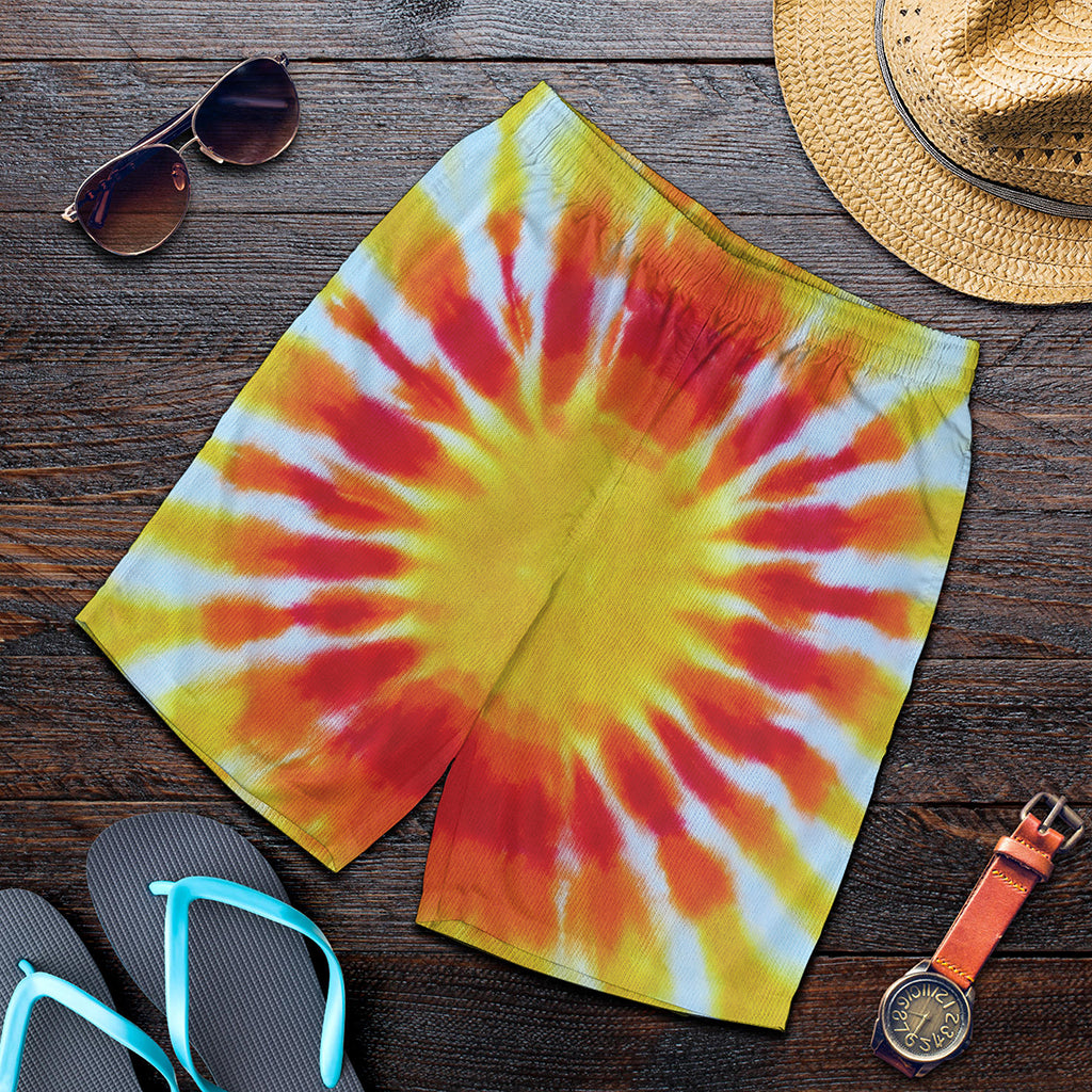 Circle Tie Dye Print Men's Shorts