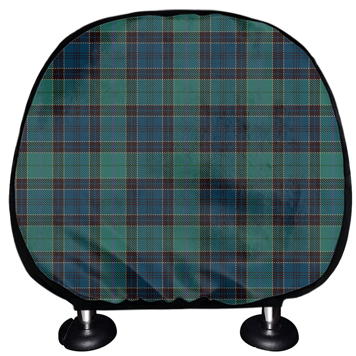Clan Campbell Tartan Pattern Print Car Headrest Covers