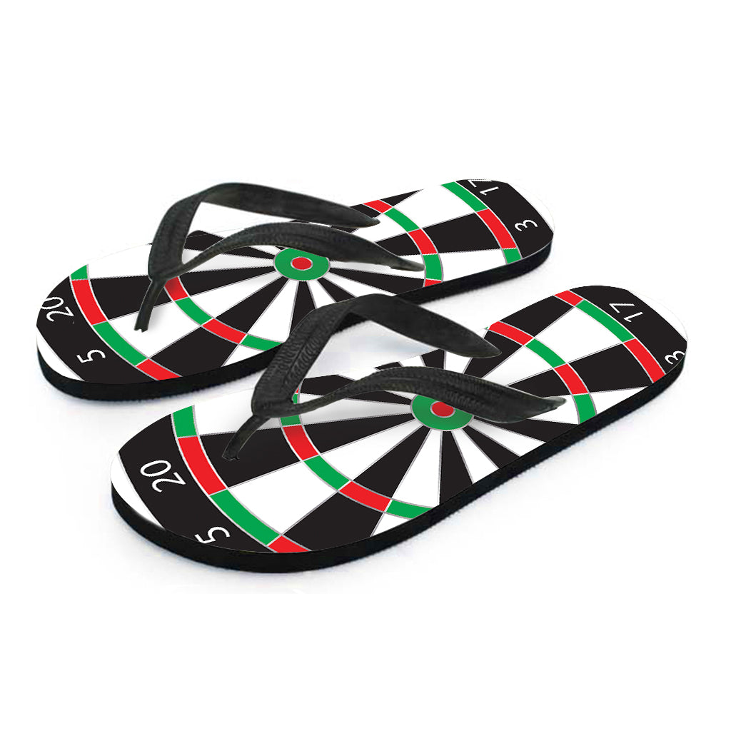 Classic Dartboard Print Flip Flops