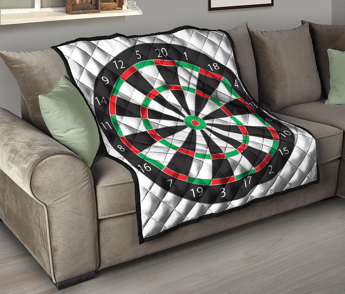 Classic Dartboard Print Quilt