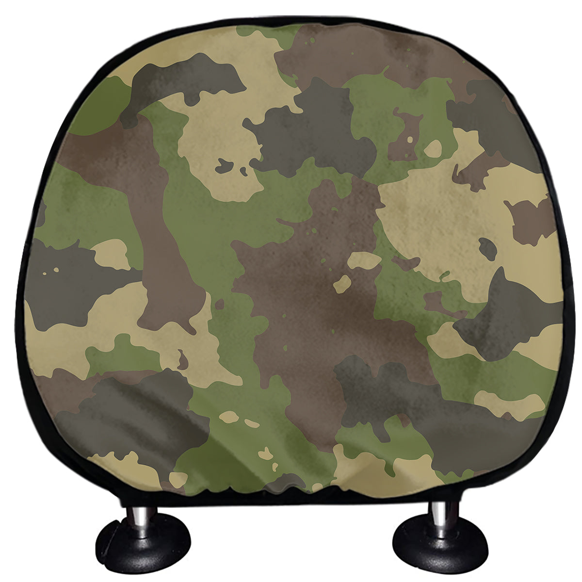 Classic Green Camouflage Print Car Headrest Covers