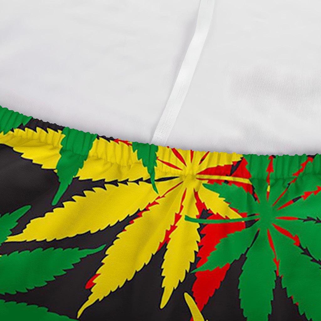 Classic Hemp Leaves Reggae Pattern Print Sofa Cover